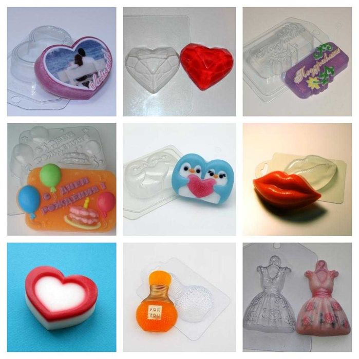 Пластиковые формочки для мыло