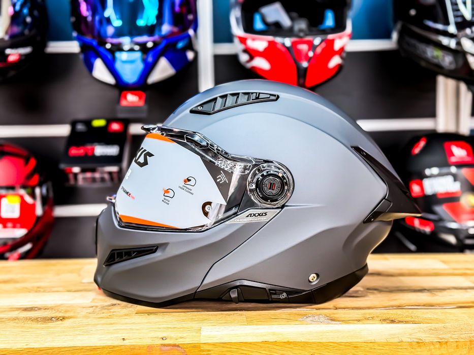 Casca  Moto Axxis GhostFighter Flip-Up Titanium Mat