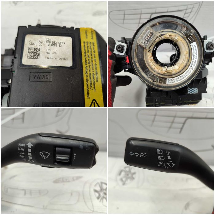 Ansamblu manete comenzi volan + spiră Audi A3 S3 8P 1K0959653D 2011 / [2005-2013] / (5B3)