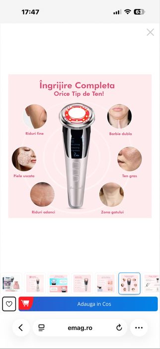Aparat pentru tratament facial si intinerirea pielii 5 in 1 EvoSmart