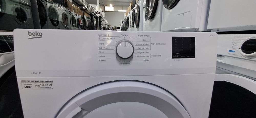 Uscator de rufe Beko 7kg condesare import GERMANIA Garanție LD87