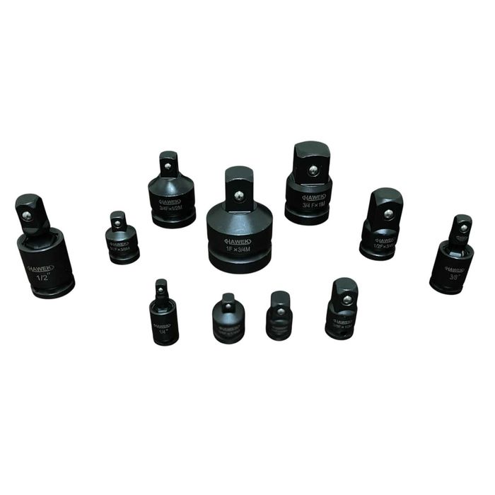 Ударни адаптери и карета за гедоре 11 части HAWEK CR-MO