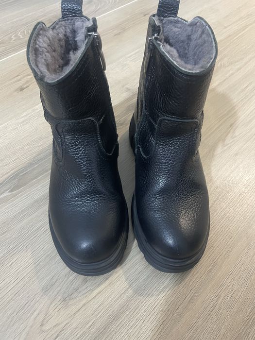 Кожаные зимние обувь