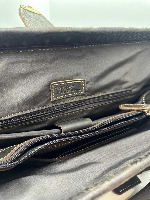 Servieta din Piele de Crocodil The Gorge & Red -A-