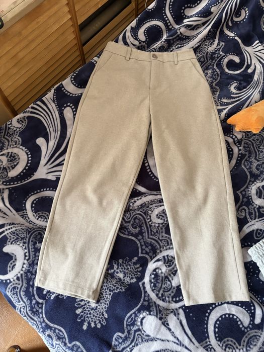 брюки бананы бежевые