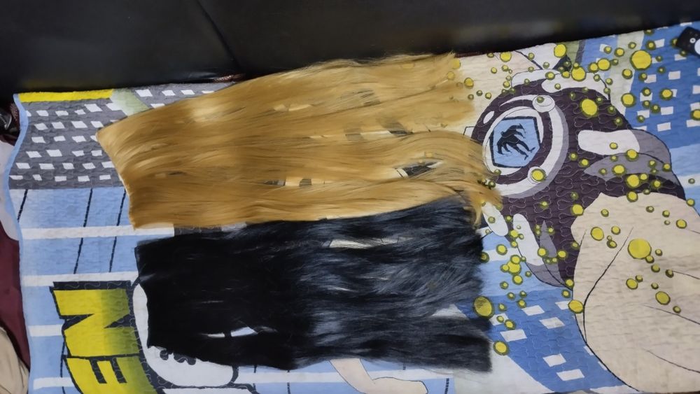 Волосы на заколках