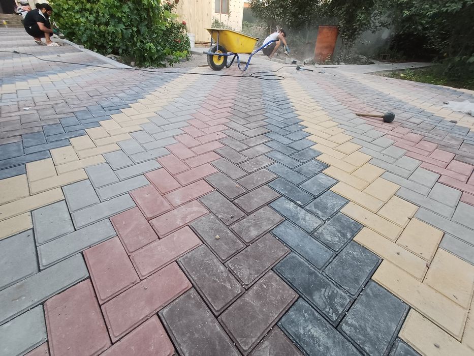 Укладка брусчатки