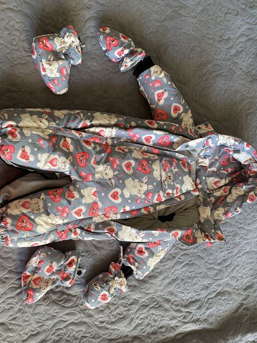 Детская одежда на девочку до 1года, зимний комбинезон