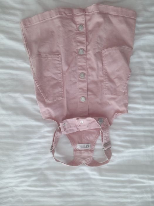 Sarafan roz, fete, H&M, marimea 2-4 ani