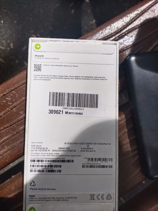 Айфон 16 Состаяние хорошо 100% 128 гб