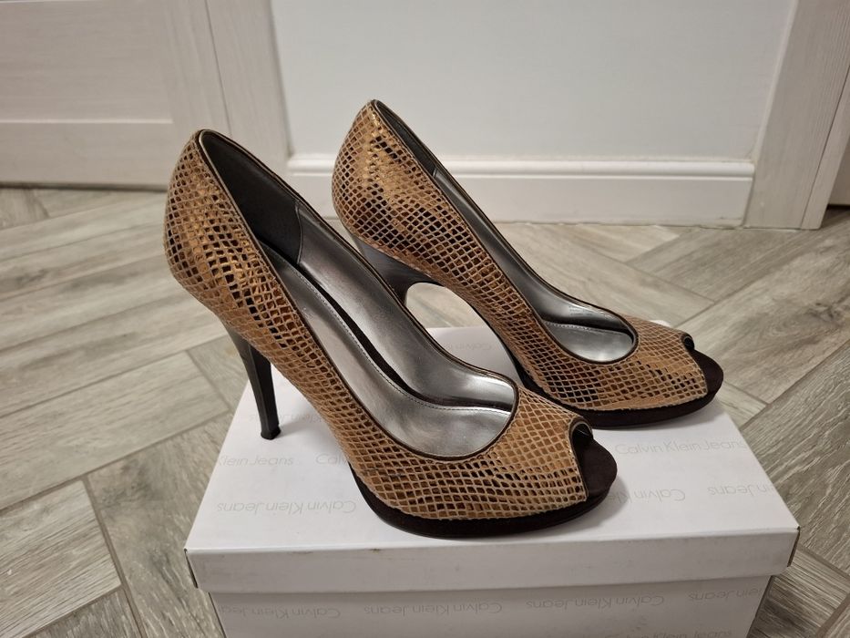 Pantofi dama din piele, Calvin Klein