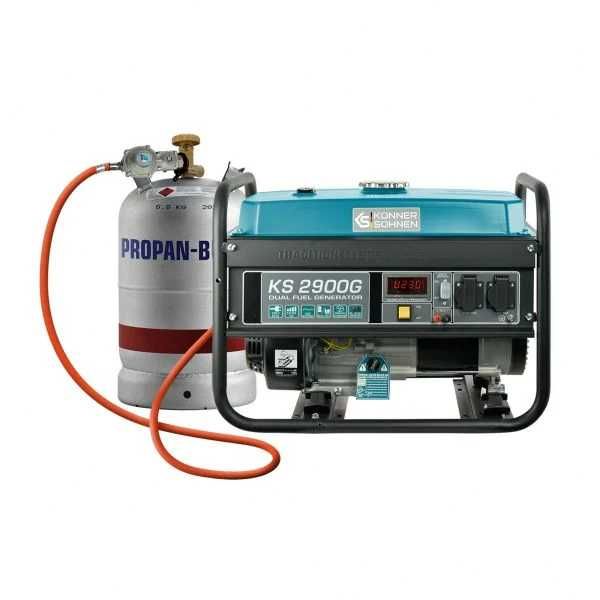 Монофазен комбиниран газ-бензин генератор за ток Könner & Söhnen KS 2900G, LPG, 2.9 kW, 15 л, без газова бутилка