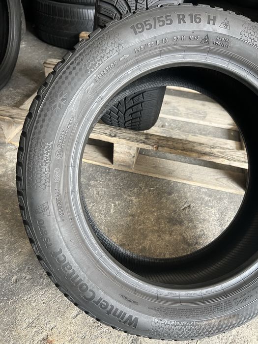 2 anvelope iarna 195/55/16 Continental DOT 2024!
