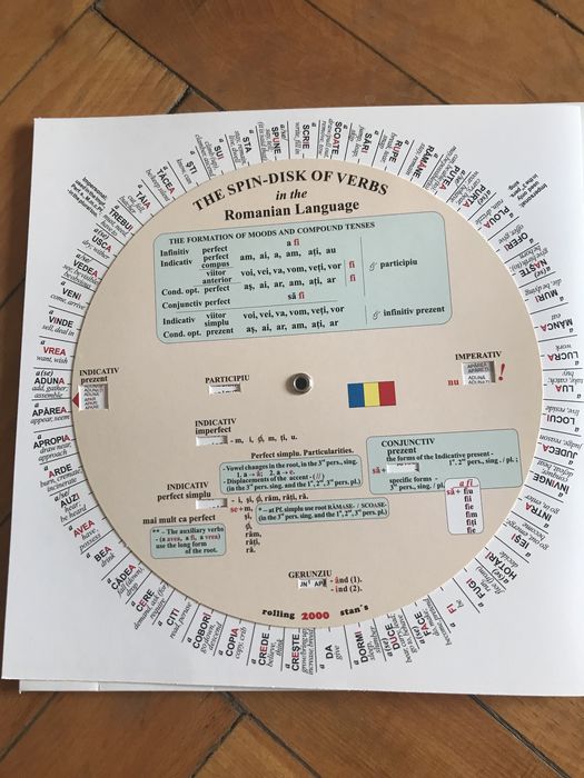 Discheta verbelor The spin disck of verbs in Romanian Language