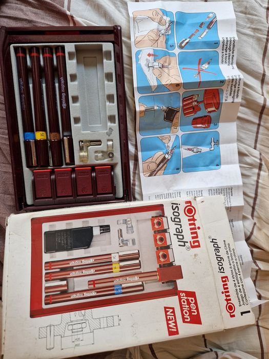 Vând 3 truse desen tehnic Rotring și Staedtler