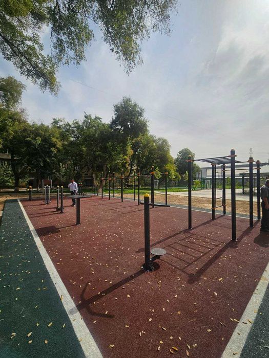 Детские площадки от производителя "Turnik.uz". Качели, горки, карусели