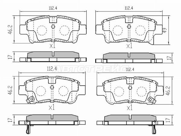 Колодки тормозные передние Toyota Platz