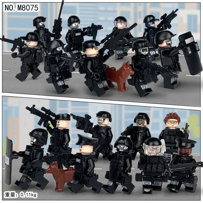 Set 18 figurine tip Lego SWATT team plus accesorii