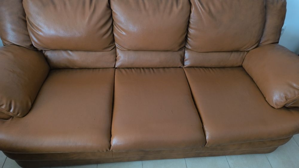 Италиански дивани 2+3 Естествена кожа