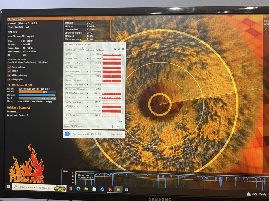 Видеокарта AMD Radeon RX 580 4GB