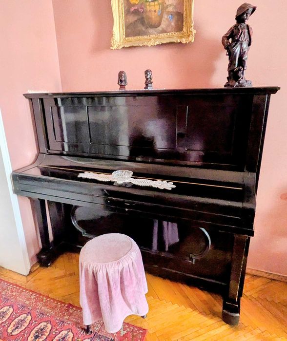 Pianină de colecție cu istorie – Ernst Kaps Dresden Petrosani • OLX.ro