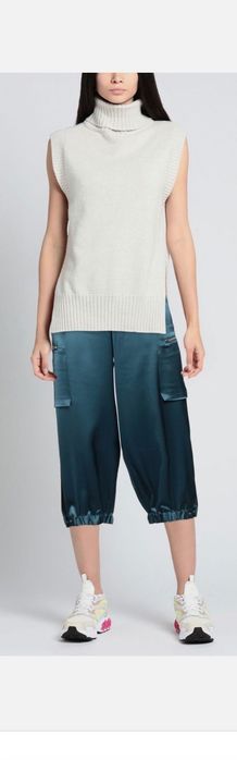 Yohji Yamamoto Y-3 pantaloni cropped cargo matase
