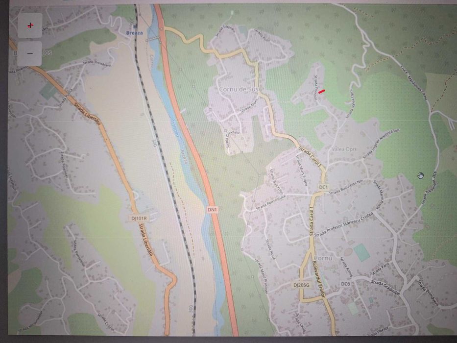 Teren intravilan Cornu, Prahova, la 23 km de Sinaia, 30 Euro mp.