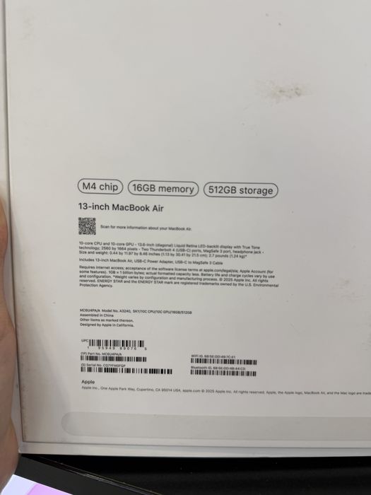MacBook Air 13 M4 16/512/100%