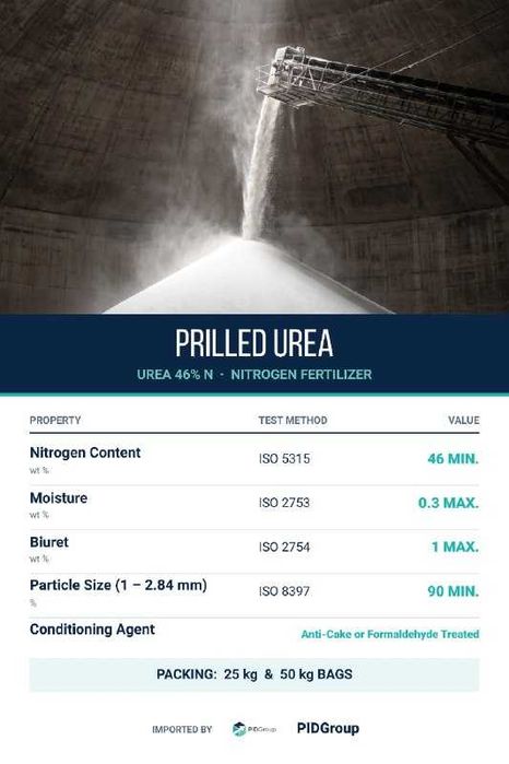 Uree Granulată 46% N - Îngrășământ chimic agricol en-gros | PID Group