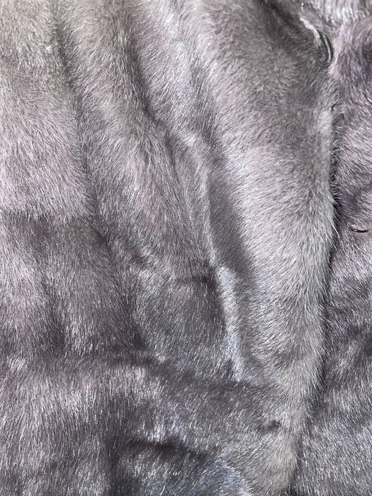 Норковая шуба, цвета графит