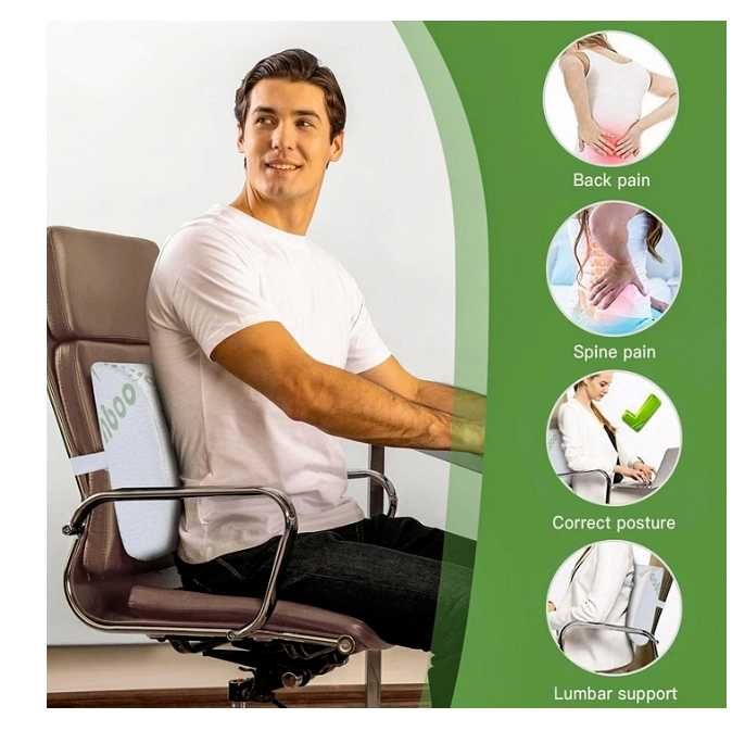 Ортопедична анатомична възглавница с бамбукови нишки за лумбална опора от мемори пяна