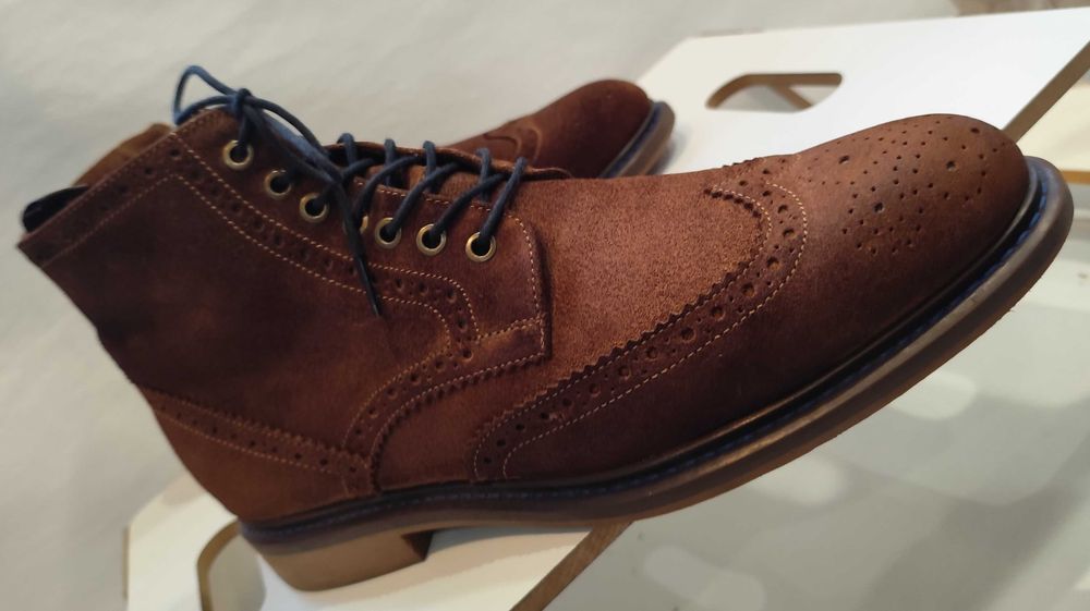 Ghere derby 42 42.5 brogue Lavoratione Artigianale piele naturala moal