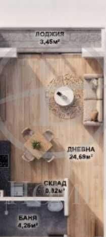 Реф. 4783 Едностаен Апартамент / Кючук Париж