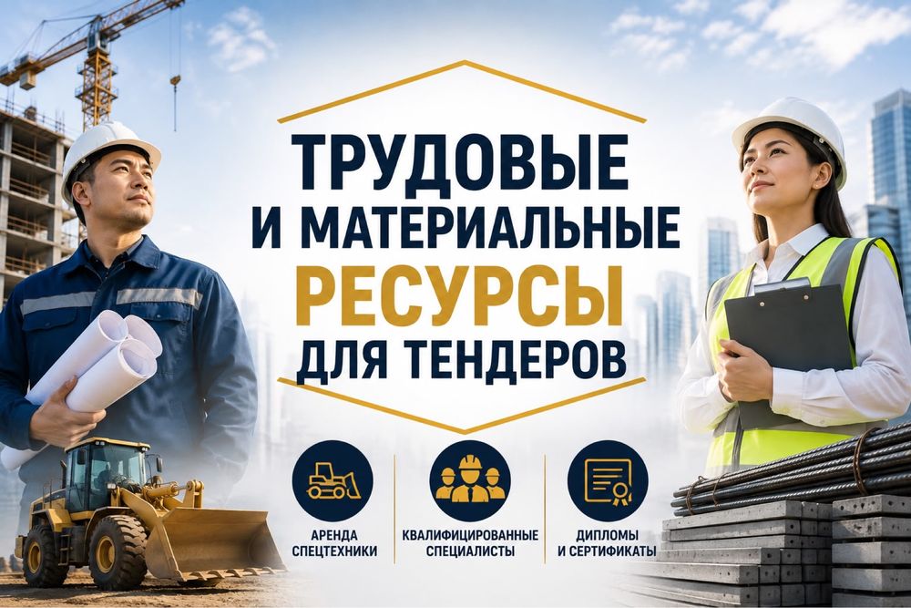 Трудовые и материальные ресурсы для тендеров