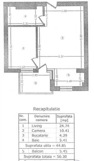 Apartament 2 camere The Park Apartments