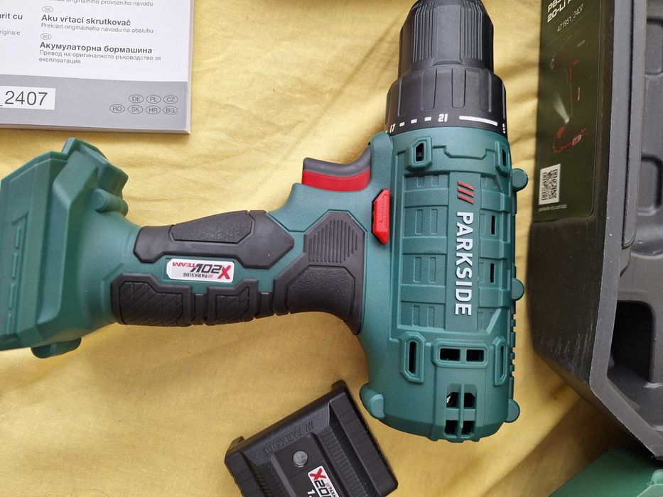 Masina de insurubat si gaurit Parkside PBSA 20-Li A1 cu acumulator si incarcator