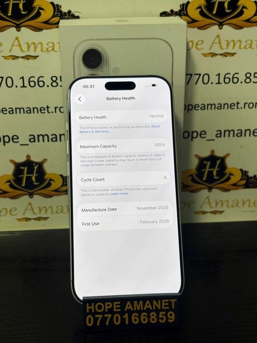 Hope Amanet P10/iPhone 17,256 gb / Baterie 100% - 42 Cic