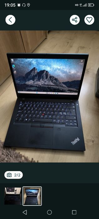 Laptop i5 gen 11 Lenovo L14 , 16 gb ddr4 , ssd 512 gb