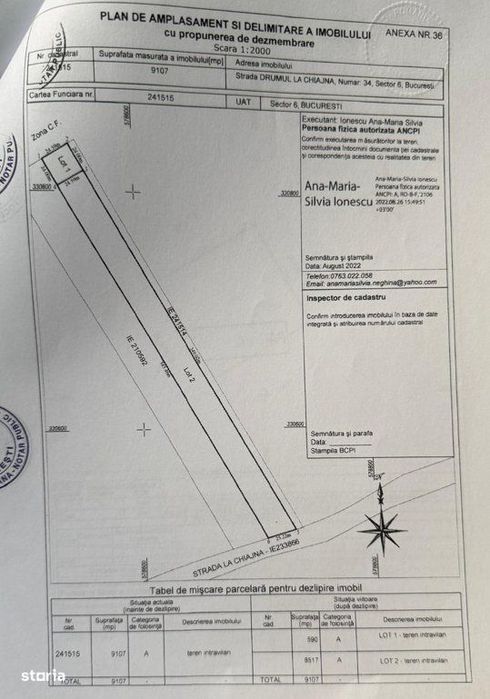 Teren intravilan 590 mp, construcții sau investitie - Sector 6