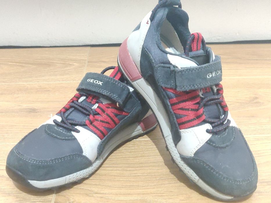 Adidași GEOX Respira Junior - Mărimea 32- Navy/Roșu/Gri - Foarte Confo