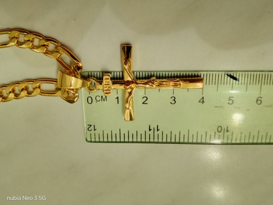 Lănțișor cu cruce placat 18k