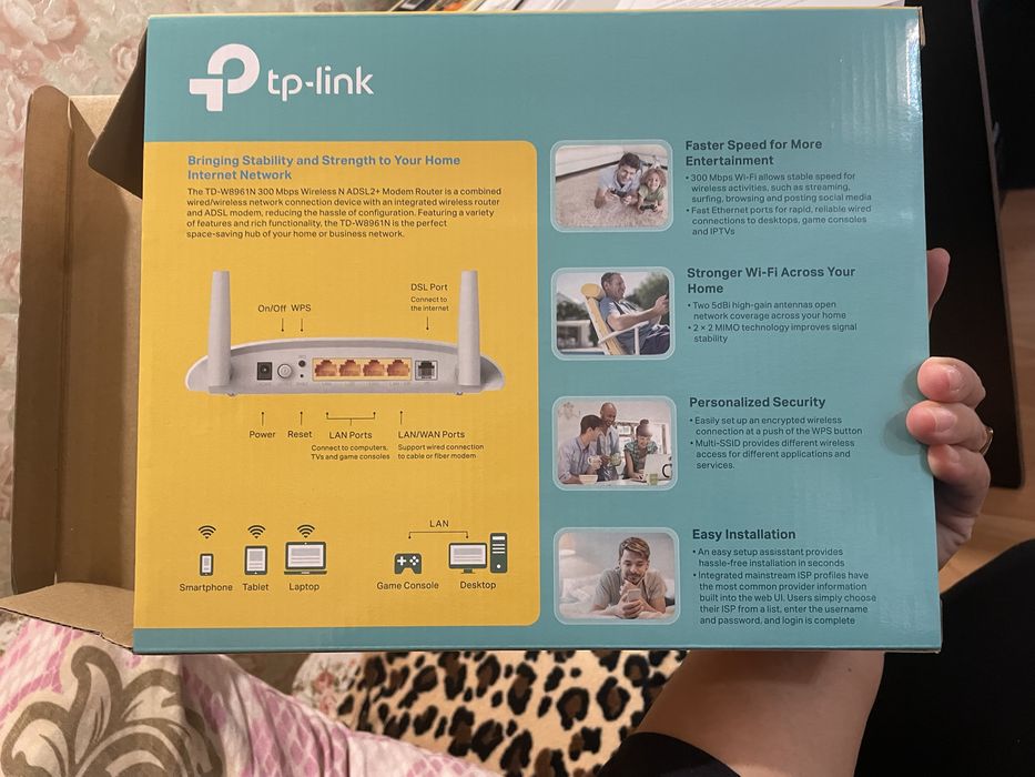 Продам ADSL + роутер Tp-link TD-W8961N