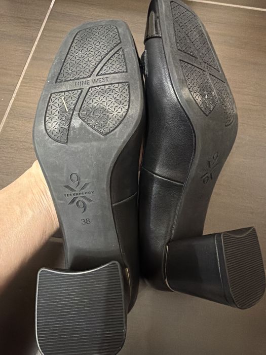 Black leather shoes  new 38
