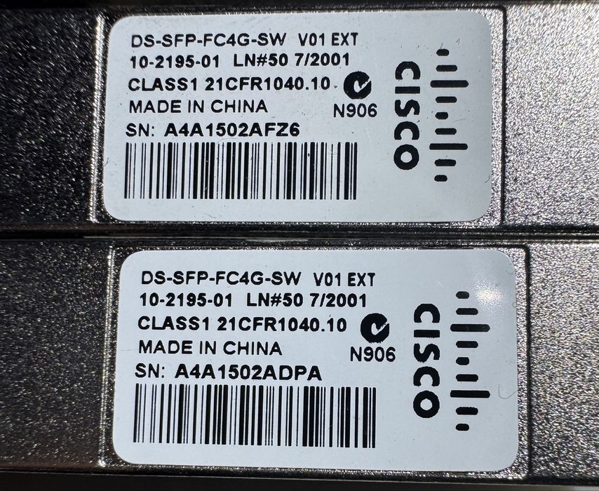 Cisco - DS-SFP-FC4G-SW - 4 Gbps Fibre Channel-SW SFP, LC