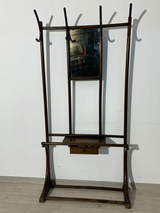 Cuier Vintage stil Thonet; Cuier Perete din Lemn