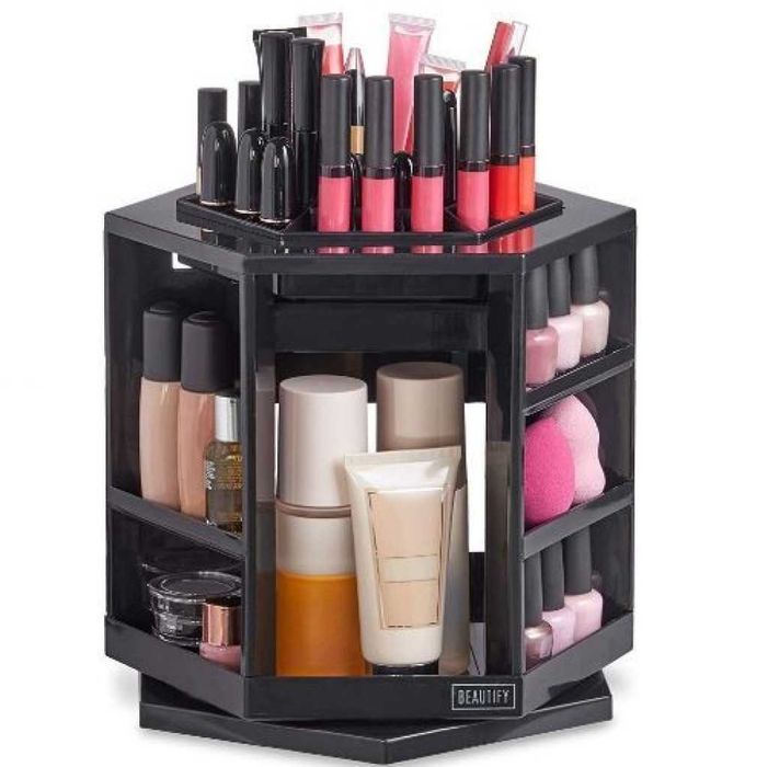 Козметичен органайзер, въртящ се на 360 градуса, капацитет до 70 прод.