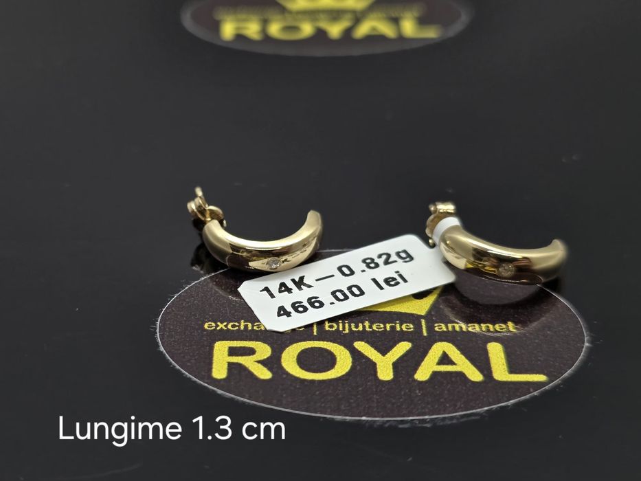 Bijuteria Royal: Cercei aur 14k/0.82 gr