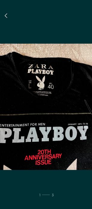 TRICOU Men-ZARA-PLAYBOY,original,made in Portugalia