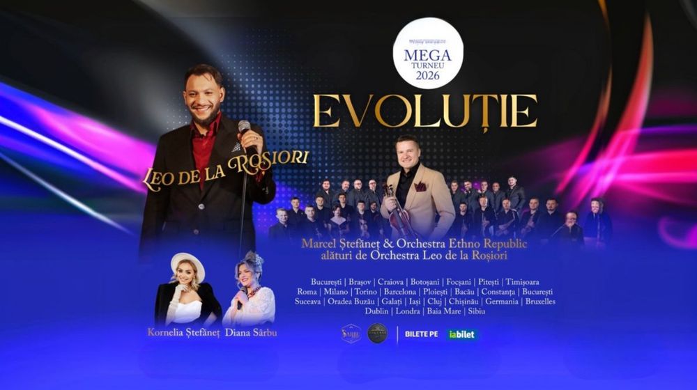 2 bilete Sibiu, Concert Evolutie Leo de la Rosiori