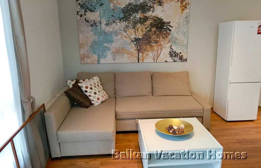 Стилен двустаен апартамент на брега на морето в Бяла